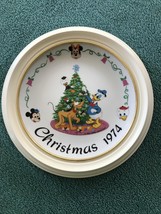 DISNEY - &quot;Schmid&quot; 1974 Christmas Plate in a white frame  - $45.00