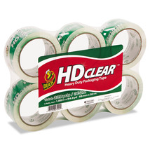 Duck Heavy-Duty Carton Packaging Tape 1.88&quot; x 55yds Clear 6 Rolls CS556PK - £32.75 GBP