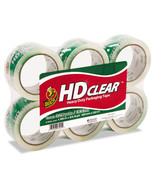 Duck Heavy-Duty Carton Packaging Tape 1.88&quot; x 55yds Clear 6 Rolls CS556PK - £28.54 GBP