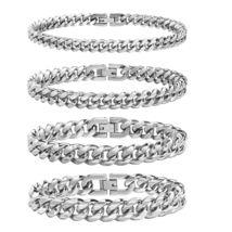Stainless Steel Cuban Chain Bracelet Men Women Curb Link 6-12mm - $9.99+