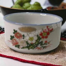 Vintage Mid-Century Modern Floral Daisy Round Trinket Dish Retro Made Japan 4x2 - £7.61 GBP