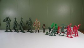 20 Miniature Figure Lot: Army Men, Fire Men, Police, Native American, Knight - £6.16 GBP