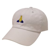 City Hunter C104 Pray Emoji Cotton Baseball Cap Dad Hats 15 Colors (White) - £7.68 GBP