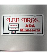 Vintage Plastic License Plate Insert Advertising Dealer Lee Bros ADA mN ... - $40.67 CAD