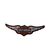 Harley-Davidson Orange Logo Wing 15&quot; Large Iron/Sew on - Embroidery Patch - £14.95 GBP