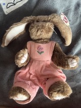 1993 Ty Collectible Rose Bunny Rabbit Vintage Christmas Bear Open Name Tag. - £11.69 GBP