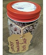 Homemade Lavender Rose Petal Himalayan Bath Salt Soak Black &amp; White 16 oz - $13.99