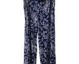 Rafella  Lounge Pajama Pants Womens Size Medium Blue Floral Pockets Knit... - £11.69 GBP