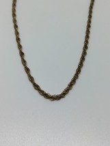 Vintage 12k Gold Filled Gf Rope Chain Necklace 18&quot; 2mm - £11.78 GBP
