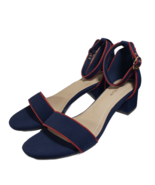 Charter Club Womens Blue Ankle Strap Open Toe Buckle Block Heels Sandals... - £35.76 GBP