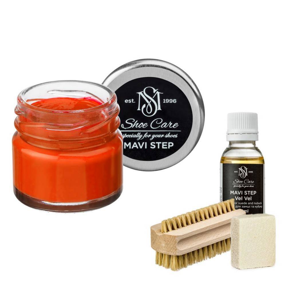 MAVI STEP Aurora Suede and Nubuck Shoe Care Kit - 163 Dark Orange - $34.99