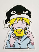 Anime Character Drinking Out of Duck Mug with Hat Sticker Decal Embellis... - $2.22