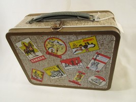 Vintage Ohio Art Lunch Box World Traveler Canada Brazil Japan Greece Us [G11] - £15.01 GBP