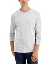 Michael Kors Men&#39;s Long-Sleeve Reverse-Print Crew Neck T-Shirt Dark Midnight-2XL - $33.22