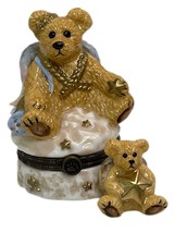 BOYDS BEARS LE BEARMOGE &quot;CLARENCE ANGEL BEAR&quot; PORCELAIN HINGED BOX 2E/2374 - £9.02 GBP