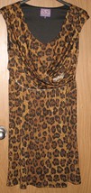 Womens XL Curations Animal Print Sleeveless Faux Wrap Dress - $10.89