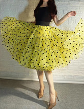 Emerald Green Polka Dot Tulle Skirt Outfit Women A-line Plus Size Tulle Skirts image 9
