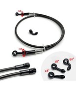 AN3 28 90 Degree M10 Stainless Steel Braided Motorcycle Brake Hose Line ... - $14.80