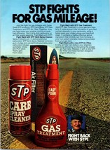 1980 STP Gas Treatment Fuel Additive Vintage Print Ad Man Cave Wall Art - $10.97