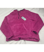 Jackson Hole Outerwear Womens Jacket Pink Sherpa 1/4 Zip Pockets Hooded ... - £15.58 GBP