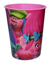 Trolls Pink Fun Stadium Keepsake Cup 16oz Plastic 1 Ea Birthday Party Su... - $2.95