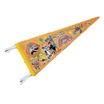 Vintage WB Bugs Bunny 1990 Looney Tunes Six Flags Pennant Flag Taz Road Runner  - $24.03