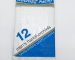 Vintage Kmart Men’s Satin Stripe White on White Handkerchiefs Pack of 12... - $23.70