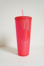 Starbucks 2019 Neon Pink Studded Cold Cup Tumbler Venti Winter Holiday 2... - $55.52