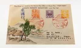 Karl Lewis 1934 Handbemalt Aquarell Abdeckung Japan Sich Oder, USA Fujiyama C-5 - £177.61 GBP