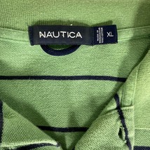 Nautica Shirt Mens XL Extra Large Green Polo Casual Boat Logo Rugby - £10.28 GBP