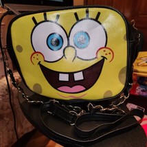 Spongebob Crossbody bag, long shoulder strap, 10&quot; x 8&quot; x 4&quot; nice condition - £19.62 GBP