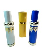 Lot 3 Vintage Perfume Cologne Decanter Decorative Metal Spray Bottle Unu... - $35.99