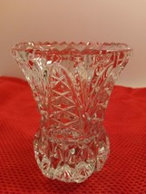 Vintage Small 24% Lead Crystal Bud Vase/ Toothpick Holder/ Candle Holder - £11.05 GBP
