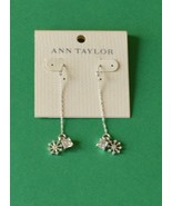 Jewelry-SKU#x177/Ann Taylor Pierced Earrings Rhinestone and Snow Flake Drop - $465.23 MXN