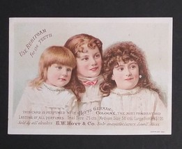 Hoyts Cologne &amp; Rubifoam Beautiful Girls Victorian Advertising Trade Card 1888 - £7.85 GBP