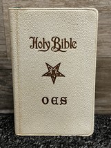 Holman KJV Bible Masonic Order of the Eastern Star White Leather Gold Lettering - £15.45 GBP