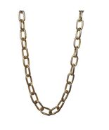 Vintage Gold Tone Chain Link Oval Necklace Womens Costume Jewelry - $27.72