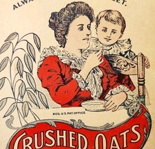 C1900 Mother&#39;s Crushed Oats Cereal Cardboard Advertisement Victorian E88J - €16,98 EUR
