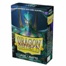 Japanese Matte Jade 60 ct Dragon Shield Sleeves Standard Size VOLUME DIS... - £14.95 GBP