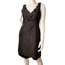 New Andrianna Papell Dress Scallop Textured Knee-length Sheath Little Black - $51.43