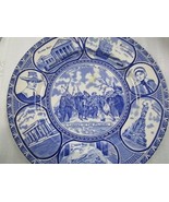 Royal Stafordshire historical plate 10&quot; Plymouth Mass blue [bp44] - $90.37 CAD