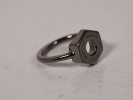 Marc By Marc Jacobs Tiny Bolt Ring Gun Metal Hexagon - £33.31 GBP