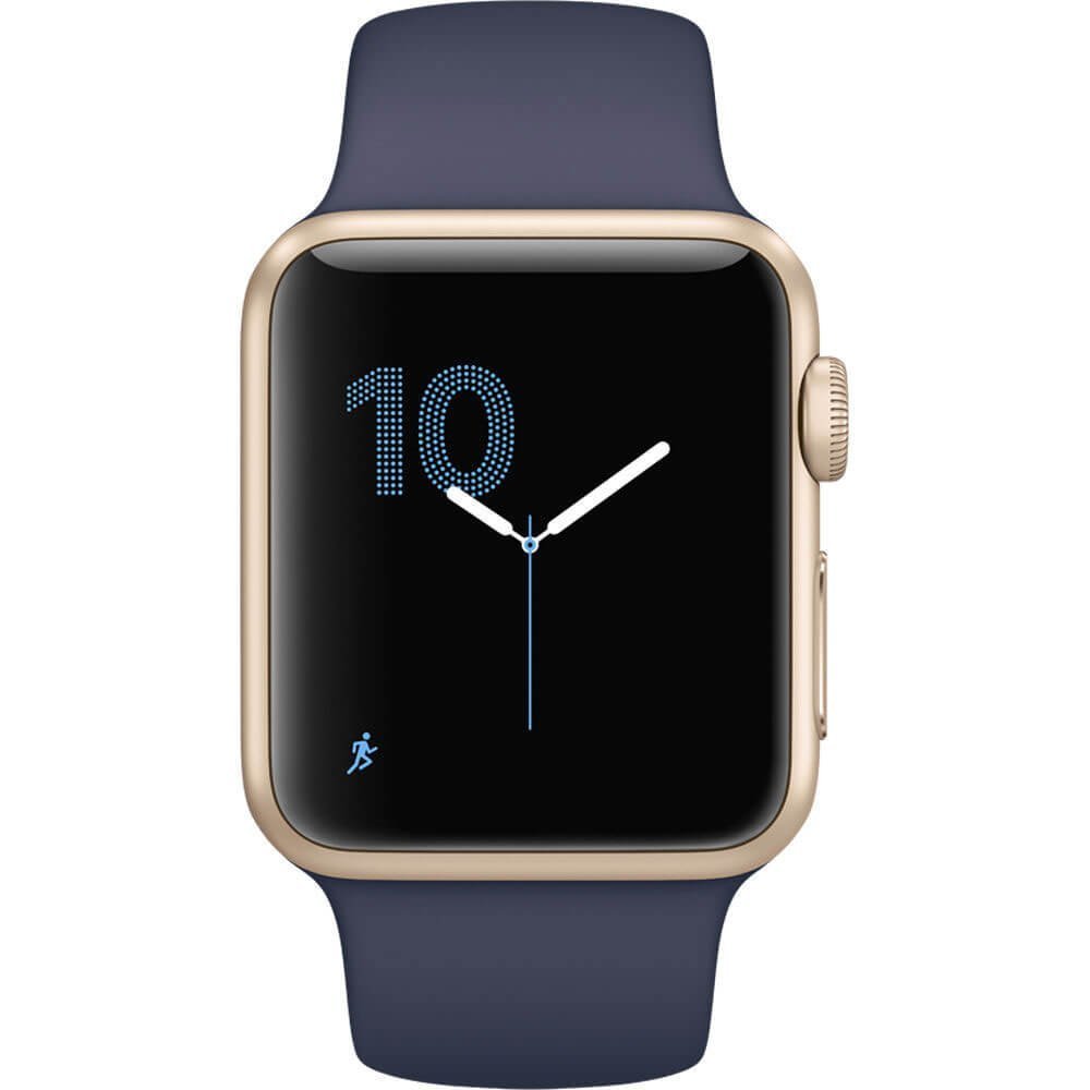 Apple Series 1 42mm Smart watch (Gold Aluminum Case, Midnight Blue