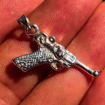 Excellent crafted 925 Sterling Silver Pendant Automatic Gun - £25.71 GBP