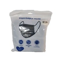 Black Disposable Face Mask 100PCS 3-Ply Medical Surgical Ear-Loop Mouth ... - $8.90