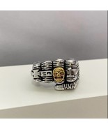 925 Silver Plated Fist Skull Ring for Men Women,Punk Hip Hop Ring - €10,34 EUR