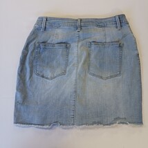 Maurices Jean Skirt Women’s 8 (28x16) Distressed Frayed Stretch Front Button image 14