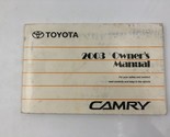 2003 Toyota Camry Owners Manual Handbook OEM J02B25026 - $14.84