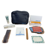 VINTAGE PAN AM Airlines 1ST CLASS TOILETRIES TRAVEL BAG kit navy blue - $16.04 CAD