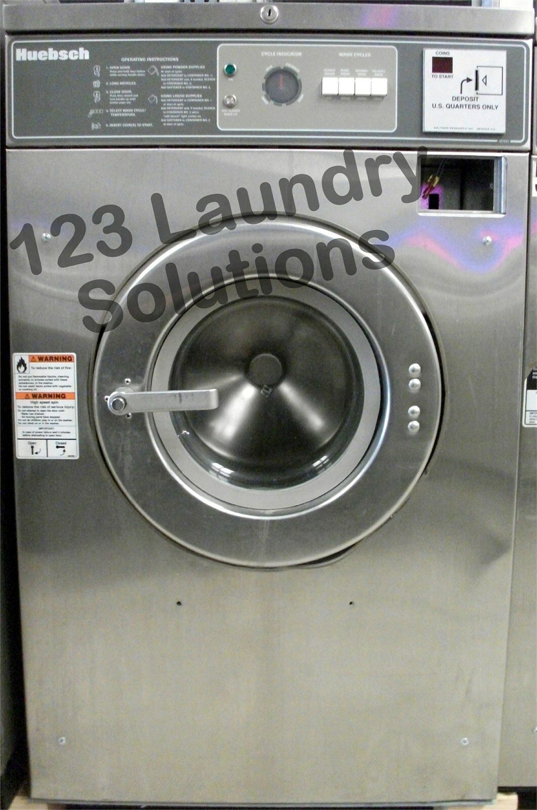 Huebsch 27 lbs, Front Load Washer, 208-240v, Stainless Steel, HC27MD2OU40001 - $1,781.99